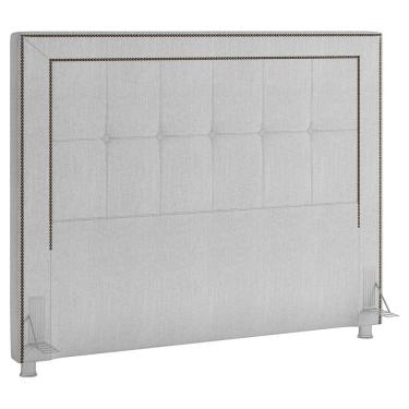Imagem de Cabeceira Cama Box Casal 140 cm P05 Atenas Linho Cinza - Lyam Decor