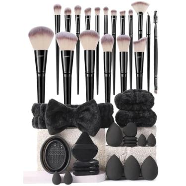 Imagem de Pincéis de maquiagem, kit de maquiagem multifuncional com 38 pincéis de maquiagem, conjunto de pincéis de maquiagem (conjunto de 38 peças)