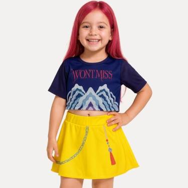 Imagem de Fantasia Guerreiras Kpop Mira Palco Festa Pop Infantil Dança Luxo Huntrix (Amarelo, M)