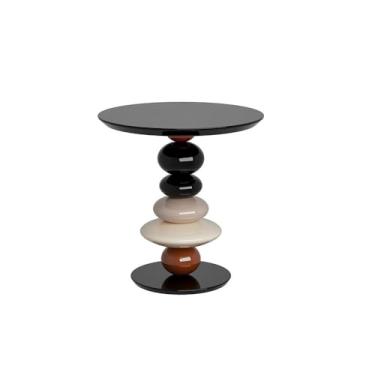 Imagem de Mesa de canto moderna e colorida para sofá, prateleira de armazenamento moderna, empilhável, lateral, casa e comercial, café simples