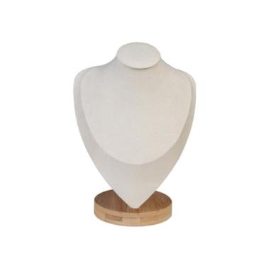 Imagem de x3anggyt5 Elegante e moderno expositor de joias colar suporte janela balcão decorações bege simples adereços organizador (médio)