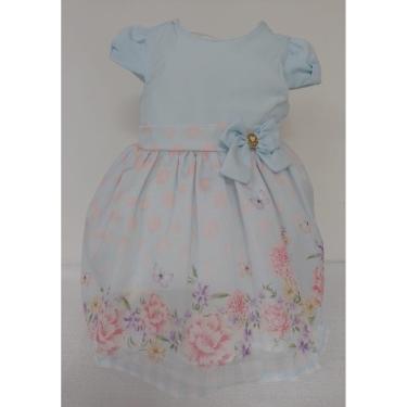 Imagem de Vestido Bebê Menina Luxo Estampado Festa Paraiso Verão 13948-Feminino