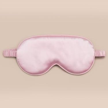 Imagem de Máscaras de dormir máscara sedosa rosa alça elástica macia para dormir à noite, viagem, soneca, homens e mulheres (rosa)