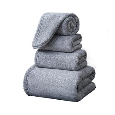 Imagem de THJKUPO Toalha de banho roupa de banho homens e mulheres lavam o rosto e limpam o banho água de secagem rápida não deixa cair o espessamento do cabelo