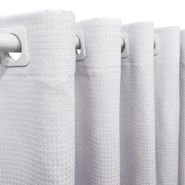 Imagem de Cortina 2,00x1,20 Janela Sala Quarto Cozinha Tecido Piquet Cor: Branco