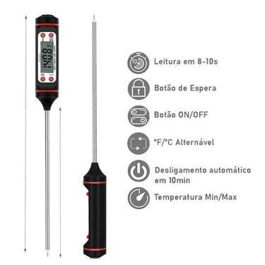 Imagem de Termômetro Culinário Cozinha Espeto Dia Dos Namorados Nº38