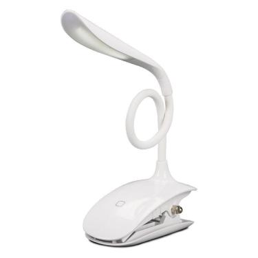 Imagem de Luminaria Mesa Led Abajur Recarregavel Dobravel Clip Cozinha Flex Touch - Branca