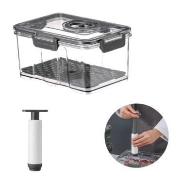 Imagem de Pote Hermético 02 Litros Com Bomba Para Vedação à Vácuo