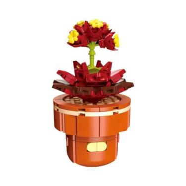 Imagem de Conjunto De Blocos De Montar DIY Para Meninas: Buquê De Flores Eternas