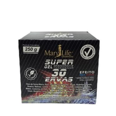Imagem de Pomada Super Gel 30 Ervas Massageador 250g Efeito Gelo Quente Mary Lif