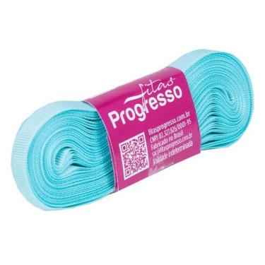 Imagem de Fita Gorgurão Progresso 7mm nº1 - 10m Cor 247 Azul Turquesa - 01 unida