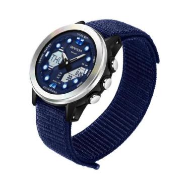 Imagem de Relógio Esportivo Masculino À Prova D'água Com Tela Dupla Sanda 3392, 