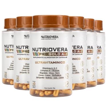 Imagem de Kit 6 Pro Gold A - Z Nutriovera Ultra Vitamínico Nutrição-Unissex