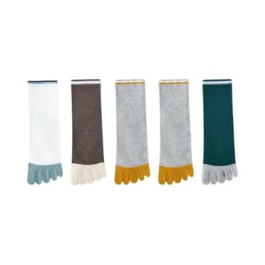 Imagem de Meias Esportivas Masculinas De Cinco Dedos (3-5 Pares) Para Academia, 