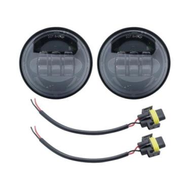 Imagem de Par De Faróis De Neblina LED Para Motocicleta De 4,5 Polegadas Com Mon