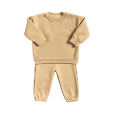 Imagem de Conjunto De Moletom Para Meninas Com Bordado De Margaridas, Blusa De P