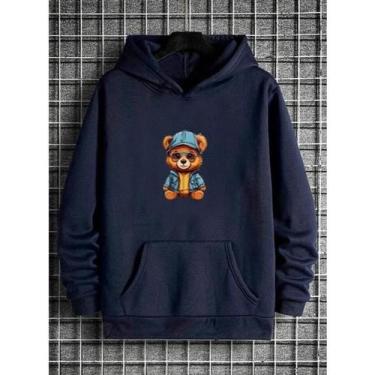 Imagem de Moletom Canguru Unissex Masculino e Feminino Flanelado Blusa de Frio P