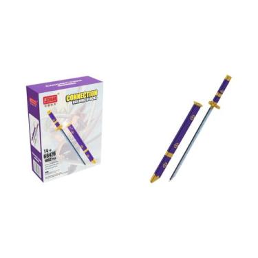 Imagem de Modelo De Espada Samurai De Anime Para Adultos, Ornamento De Blocos De