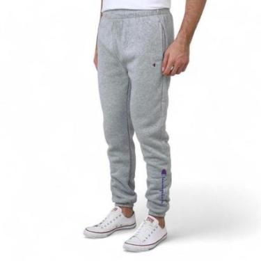 Imagem de Calca Moletom Champion Logo Script - cinza-Masculino