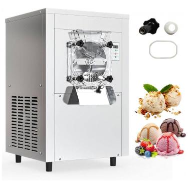 Imagem de Máquina de Sorvete Hard Ice Cream Tipo Italiano AnyDoor Comercial Prata 6L 1600W 110V Compressor LED Display Limpeza Automática Profissional