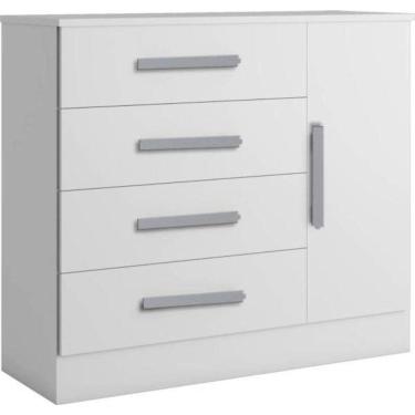 Imagem de Cômoda 4 Gavetas Com Sapateira - Zeus-branco - Bianchi