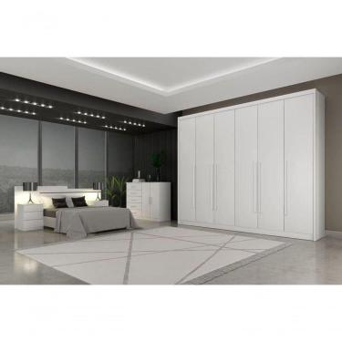Imagem de Guarda Roupa Casal 6 Portas 8 Gavetas - Orfeus-branco - Móveis Horizonte