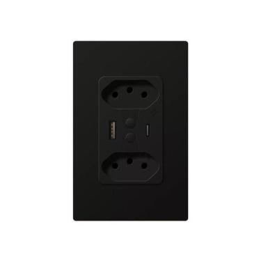 Imagem de Tomada de Parede inteligente Dupla entrada USB - USB-C 10A 4x2 Wi-Fi P