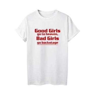 Imagem de Camiseta Feminina De Algodão Estilo Hipster De Verão, Camiseta Com Slo