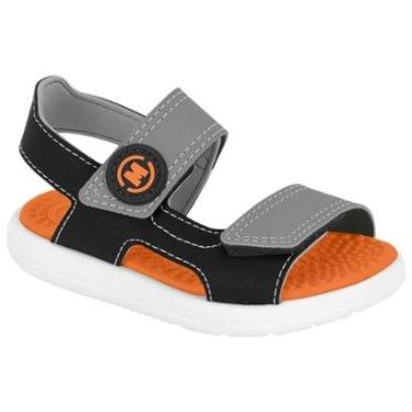 Imagem de Sandália Infantil Menino Molekinho 2619.216 Preto/Cinza-Masculino