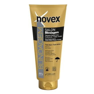 Imagem de Máscara de Tratamento Salon Blindagem 400g Novex Protetor Térmico Anti-Frizz Brilho
