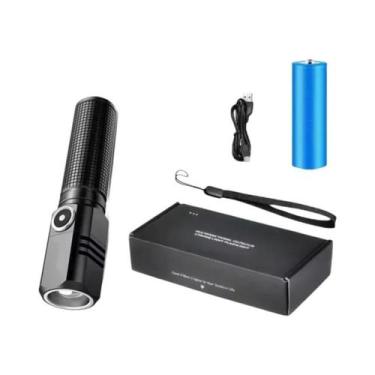 Imagem de Lanterna Tática Mini LED Recarregável XHP50 USB Zoom Em Liga De Alumín