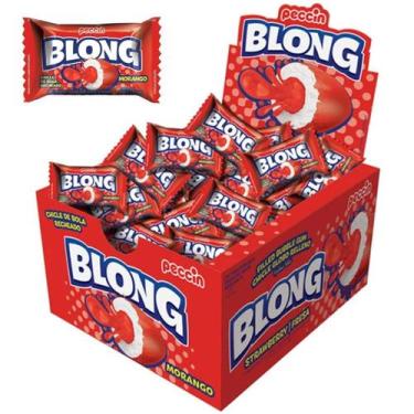 Imagem de Chiclete Blong Morango Display 200g