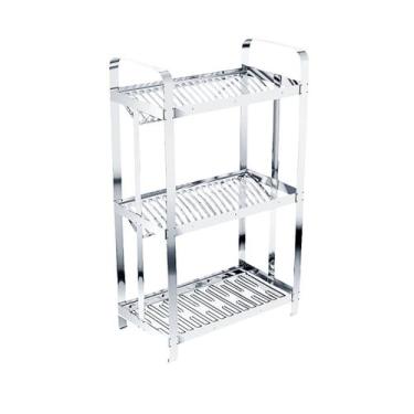 Imagem de Escorredor de Louça 40 Pratos Aço Inox Mak Inox - MakInox