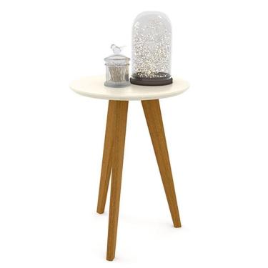 Imagem de Mesa Lateral Liv Off White Eco Wood - Matic