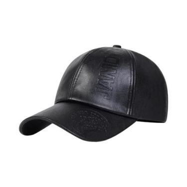 Imagem de Boné De Beisebol Unissex Ajustável Em Couro Para Primavera E Outono, C