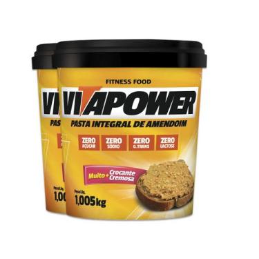 Imagem de Kit 2 Pasta de Amendoim Vitapower Integral Crocante 1Kg - Vitafor