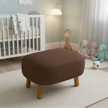 Imagem de Puff Sala Decorativo Jhessy Madeira Suede D03 - D Rossi - DRossi, Marr