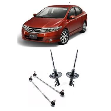 Imagem de Amortecedor + Bieleta Honda City Dianteiro 2009 Até 2014 - O Par - Tri