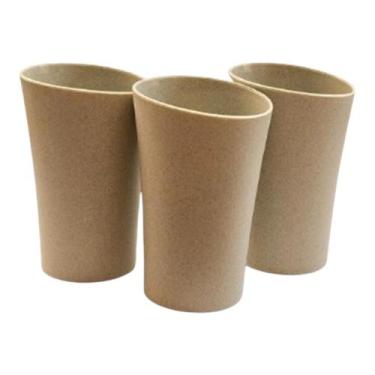 Imagem de Kit 03 Copos Plastico Duro Resistente Bebidas 400ml Verde - Azzu