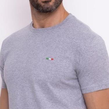 Imagem de Camiseta Masculina Básica FMF com Bordado Algodão Premium Itália-Masculino