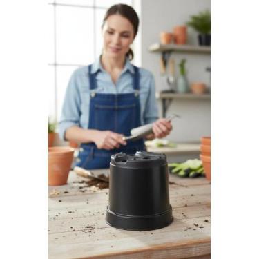 Imagem de 150 Vasinhos 6cm Preto P/ Suculentas Mini Plantas Drenagem - Congratul