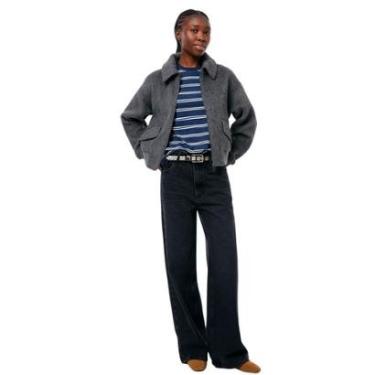 Imagem de Calça Jeans Feminina Hering Wide Leg Cintura Média-Feminino