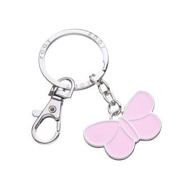 Imagem de Chaveiro Metal Borboleta Rosa