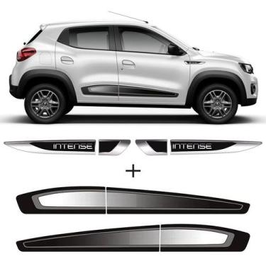 Imagem de Kit Faixa Lateral Kwid Intense 2018/2020 + Emblema Resinado - SPORTINO
