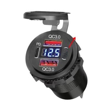 Imagem de Carregador De Carro USB Dual PD QC 3.0 De 117W, Adaptador De Tomada À 