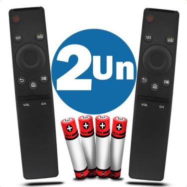 Imagem de Controle Remoto Smart Tv 4k Compatível com Samsung Led Lcd Kit com 2 -