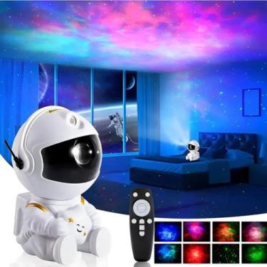 Imagem de Projetor Luminaria Astronauta Luz Led Galáxia e Estrelas USB Portatil 