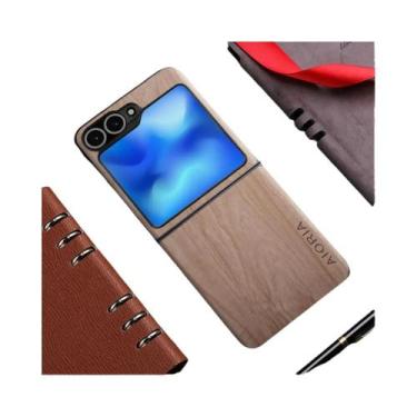 Imagem de Capa De Couro PU Com Padrão De Bambu Para Samsung Galaxy Z Flip 7 FE 6