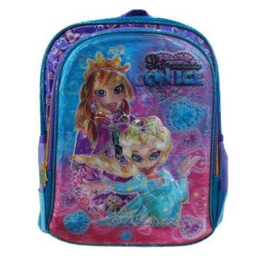 Imagem de Mochila Escola Infantil Média Costa Reforçada Princes On Ice - Vozz