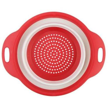 Imagem de Escorredor retrátil de silicone cozinha multiuso 19,7x24,5cm - Clink, 